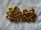 Lanvin gold earrings clip vintage