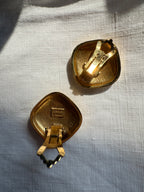 Lanvin gold clip earrings 90s
