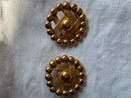 Balenciaga gold earrings clip 90s