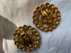Balenciaga gold earrings clip 90s