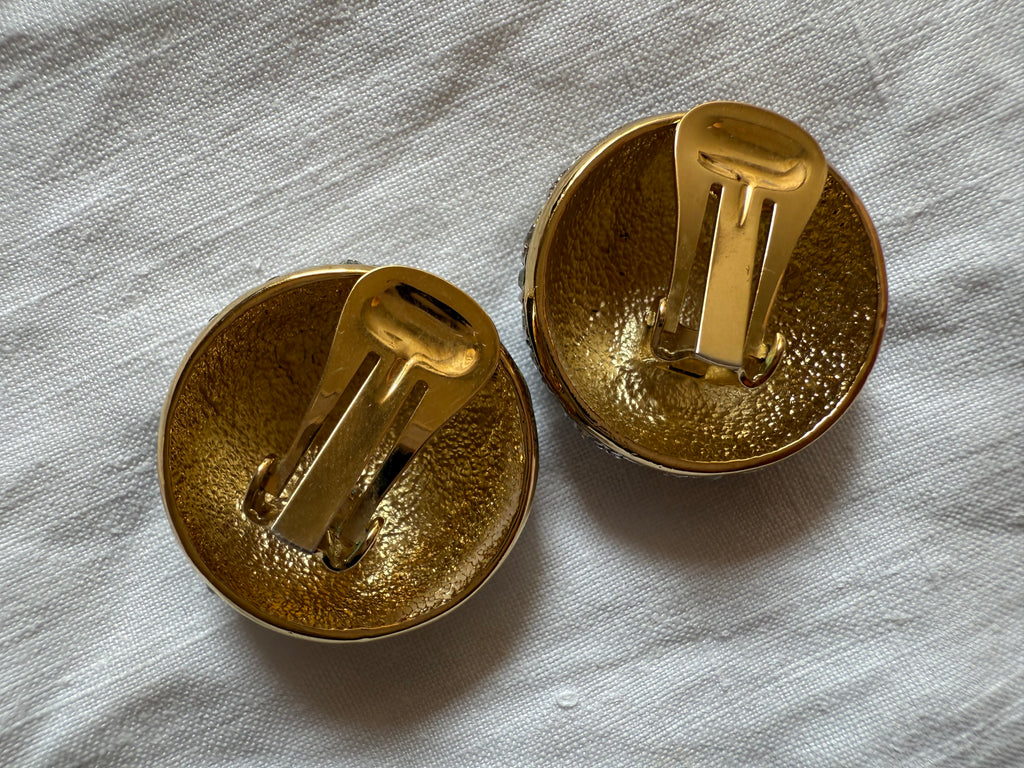 Black clip earrings 90s