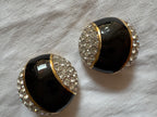 Black clip earrings 90s