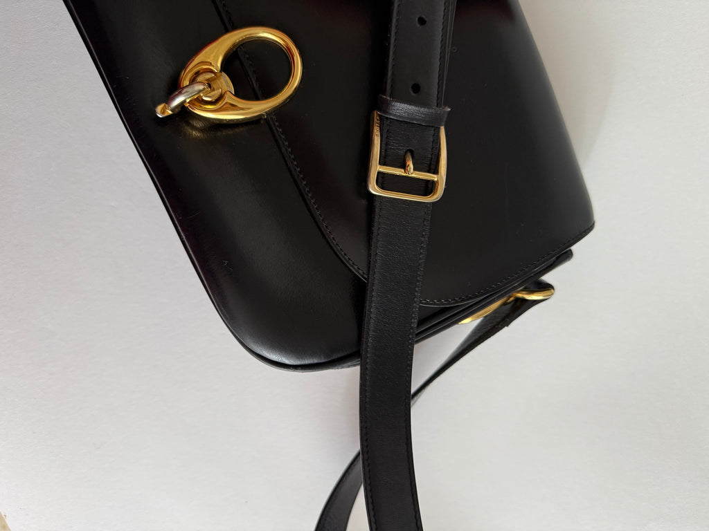 Celine black 90s shoulder bag