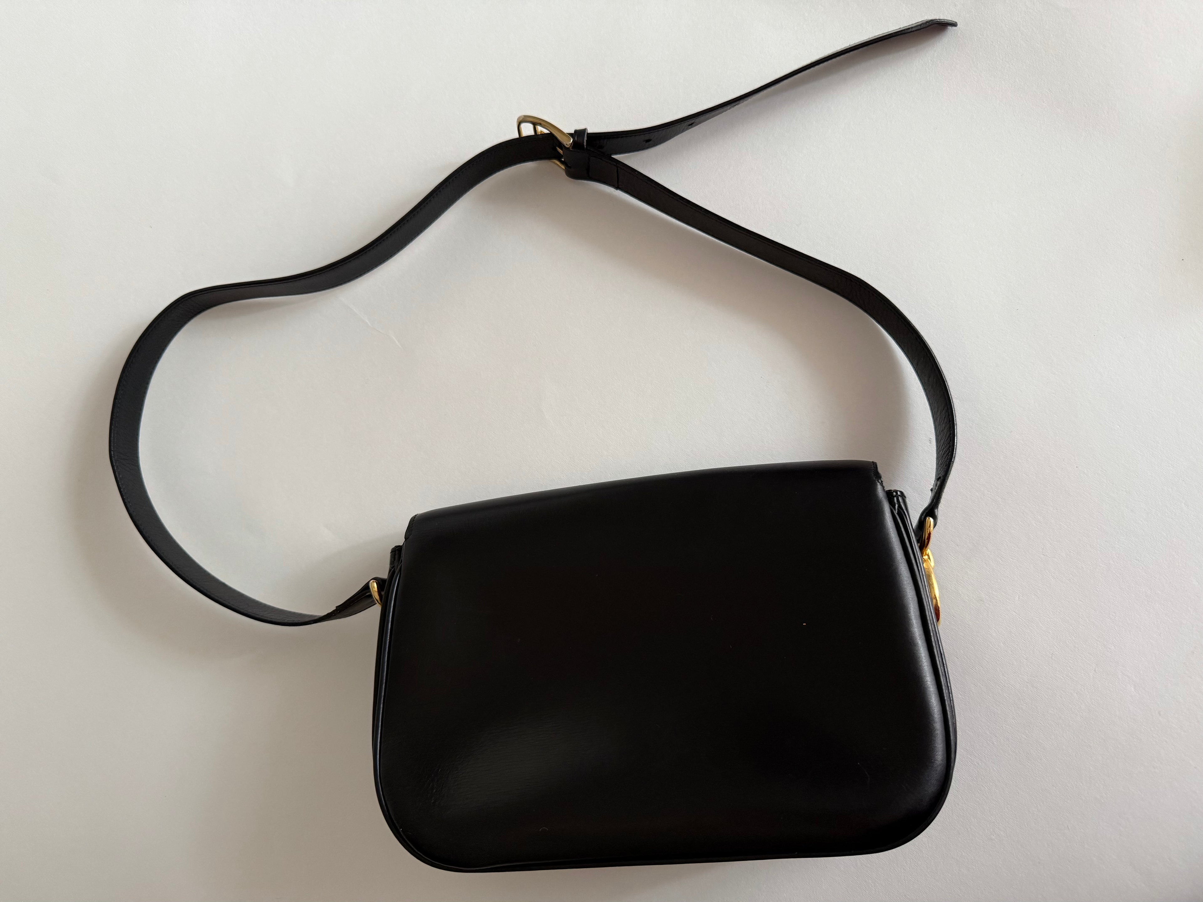 Celine black 90s shoulder bag