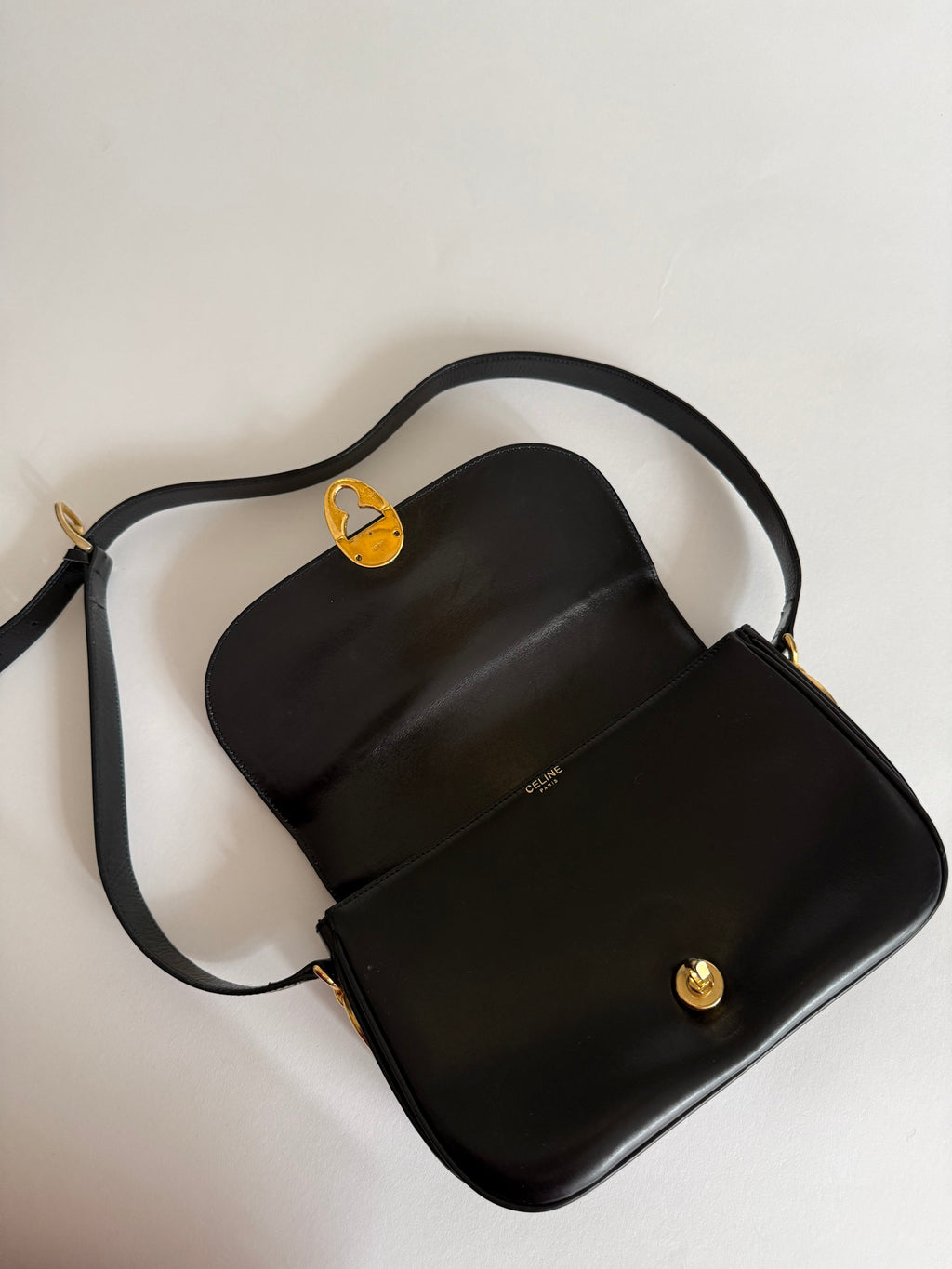 Celine black 90s shoulder bag