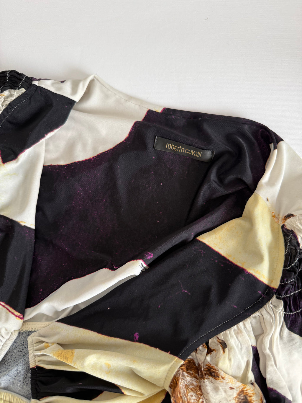 Roberto Cavalli SS 2007 top silk sleeves volant