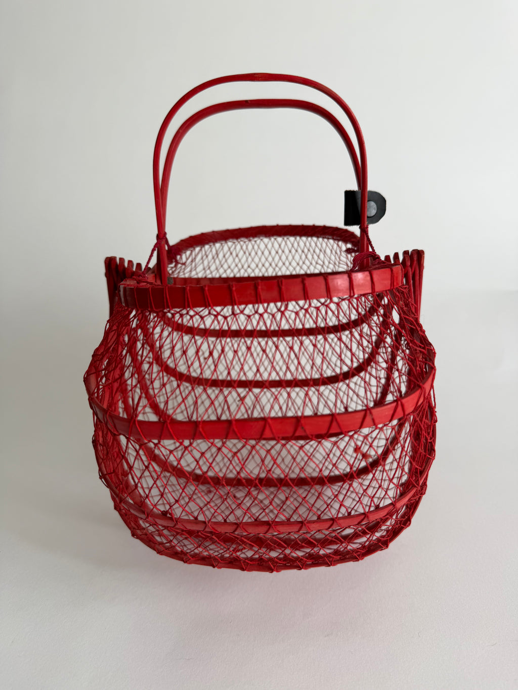 Fishing net bamboo bag 1960s