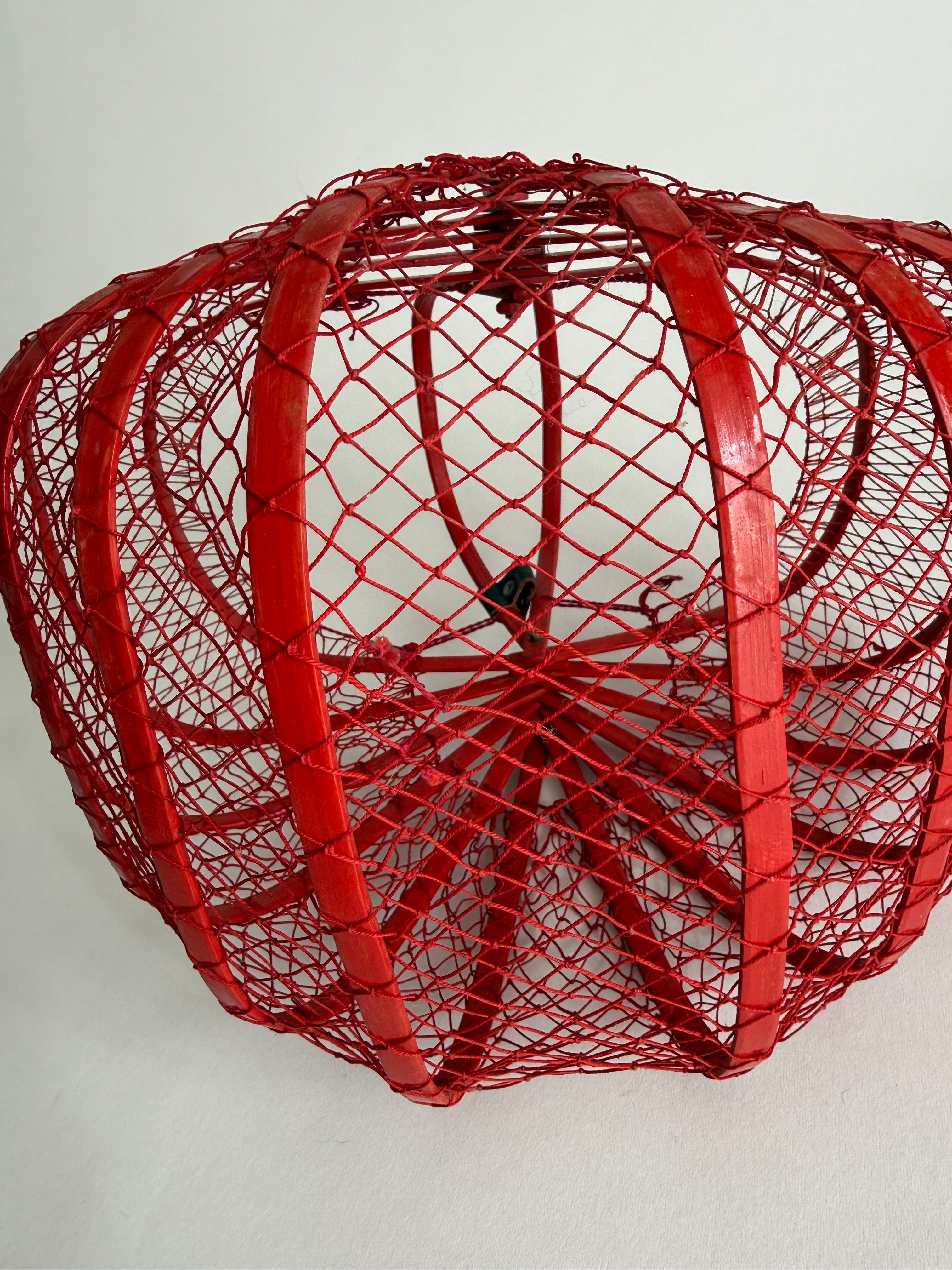 Fishing net bamboo bag 1960s