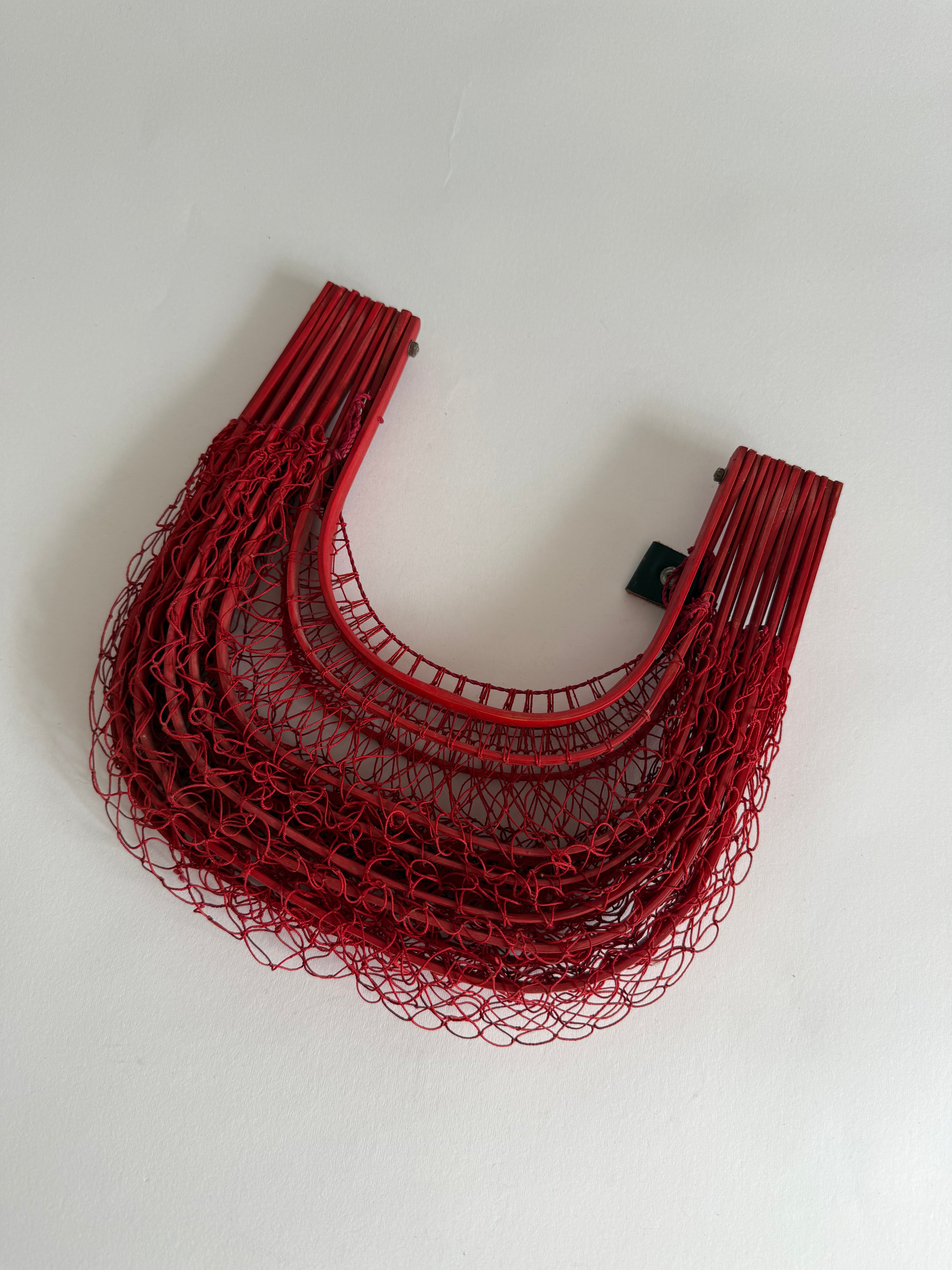 Fishing net bamboo bag 1960s