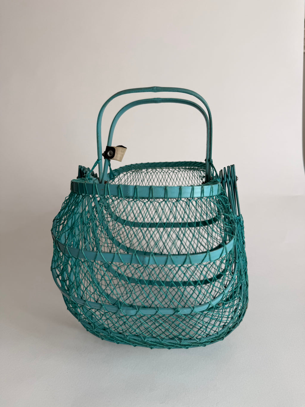 Fishing net bamboo bag 1960s