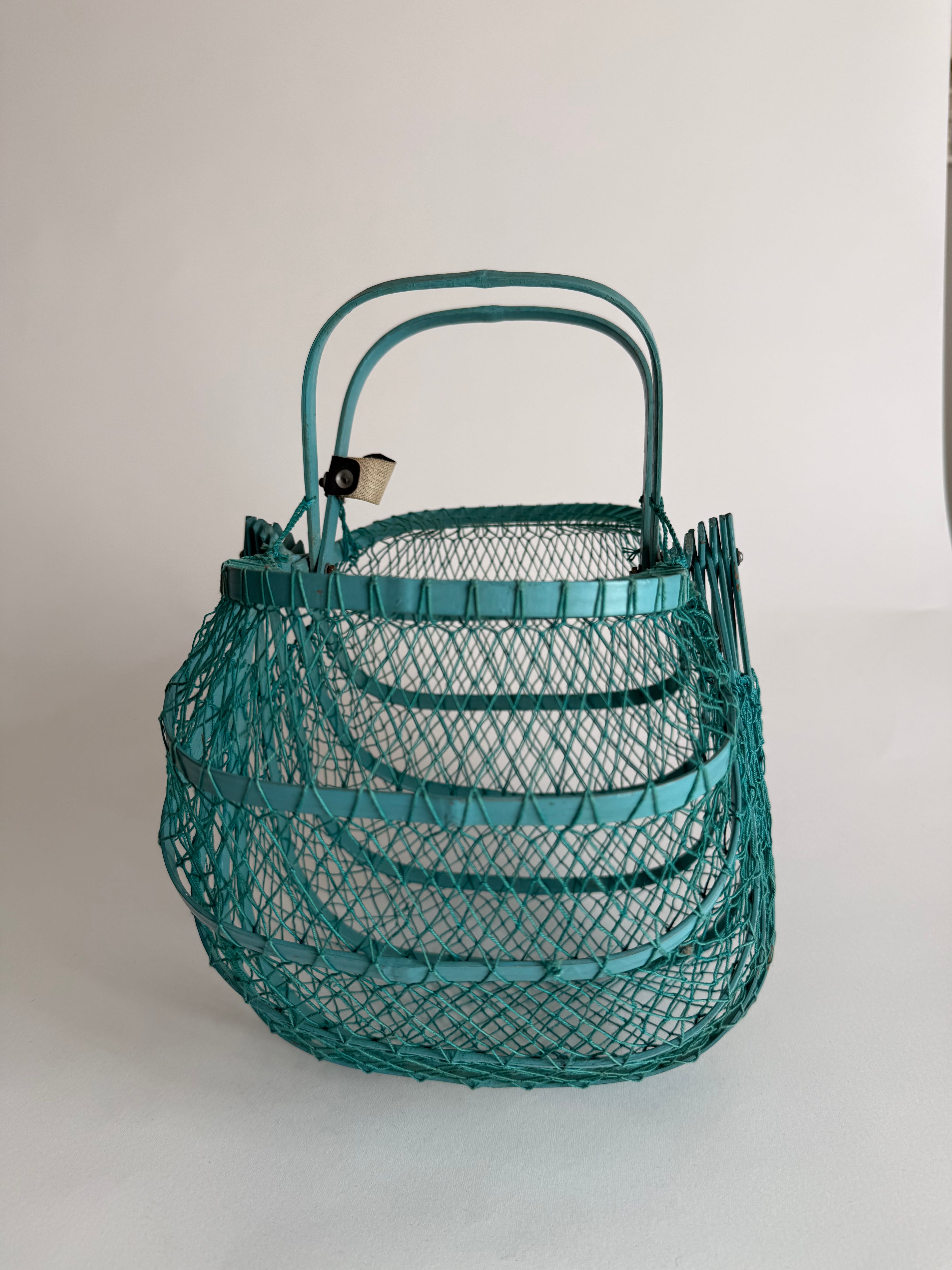 Fishing net bamboo bag 1960s