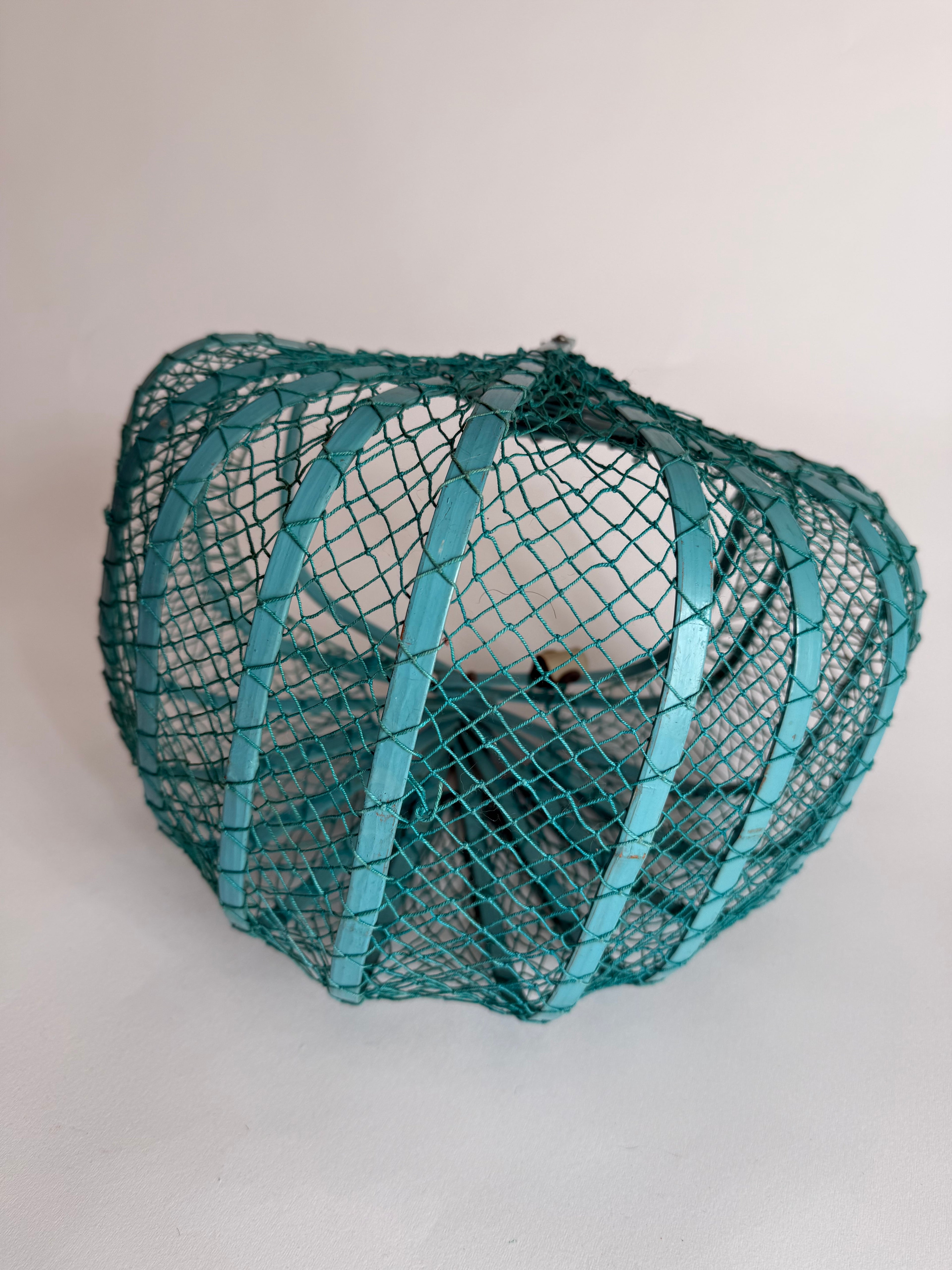 Fishing net bamboo bag 1960s