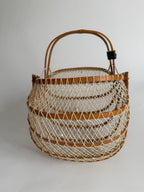 Fishing net bamboo bag 1960s