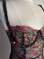 Moschino hearts embroidered bust top