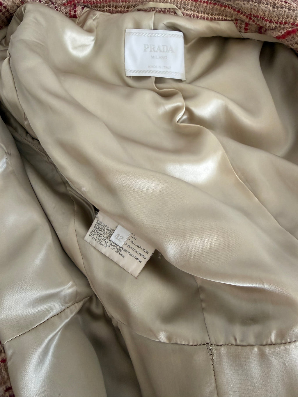 Prada FW 2000 Runway look coat and pants set