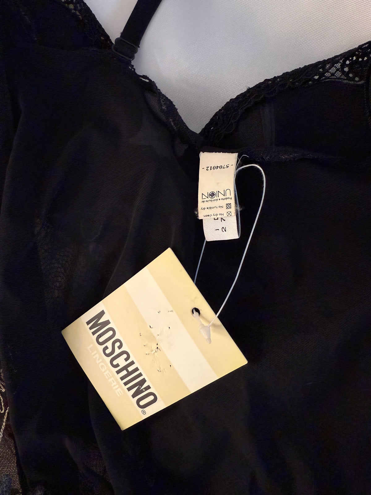 Moschino lingerie bust top embroidered