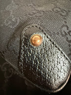 Rare Gucci bamboo black shoulder bag 2000s