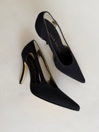 Heels satin black