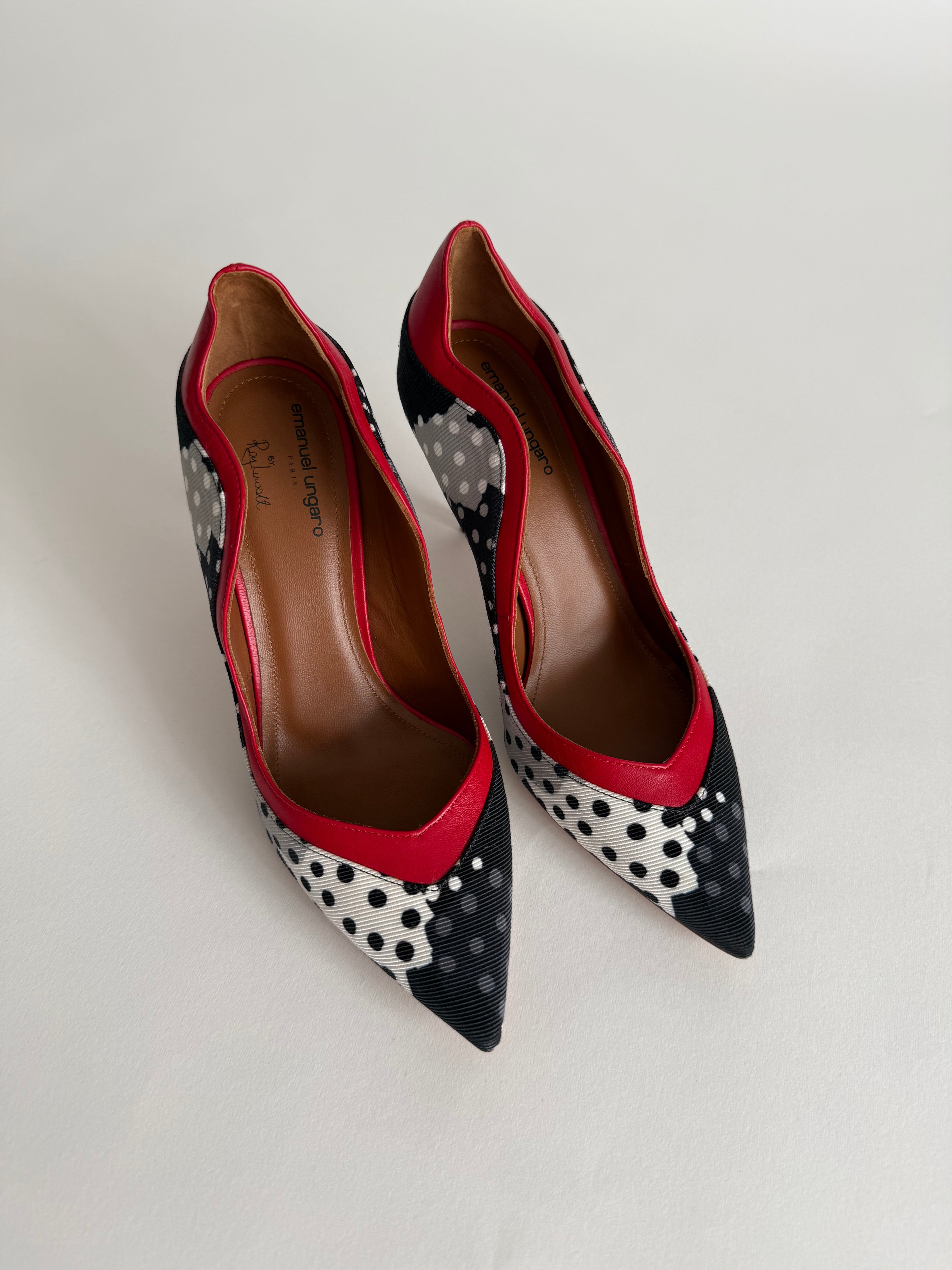 Malone Souliers dots tela heels