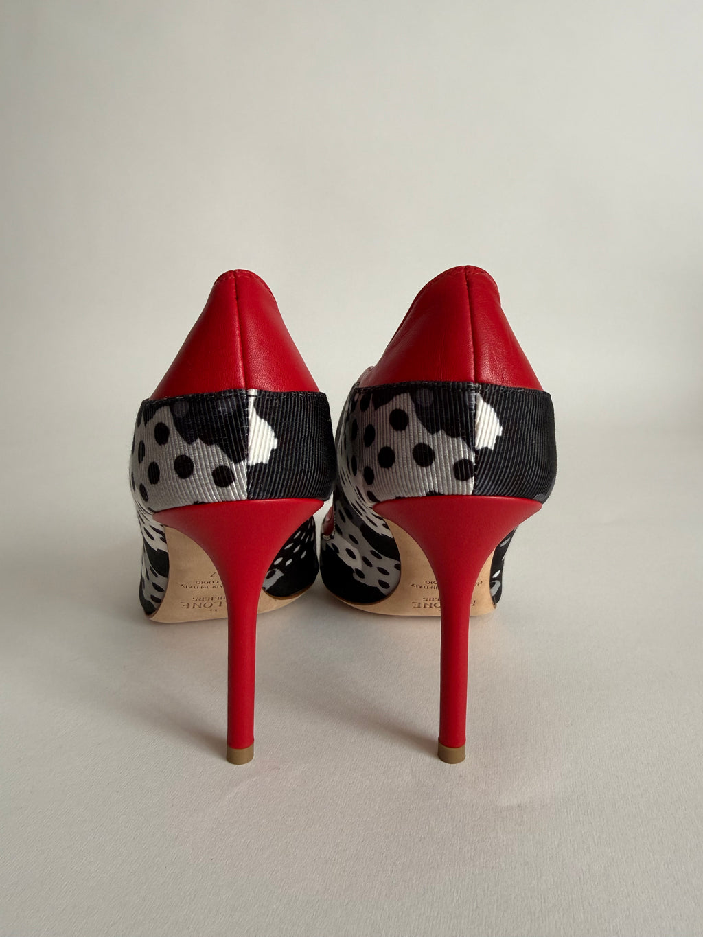 Malone Souliers dots tela heels