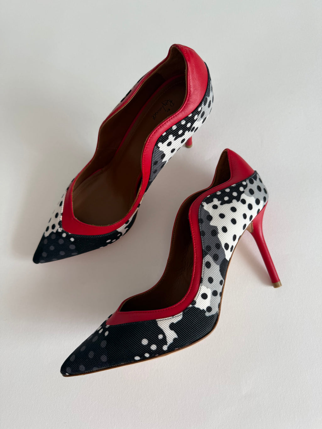 Malone Souliers dots tela heels