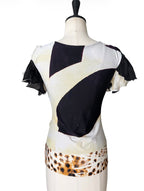 Roberto Cavalli SS 2007 top silk sleeves volant