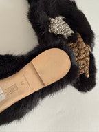 Sanayi 313 mules turtles faux fur