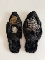 Sanayi 313 mules turtles faux fur