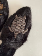 Sanayi 313 mules turtles faux fur