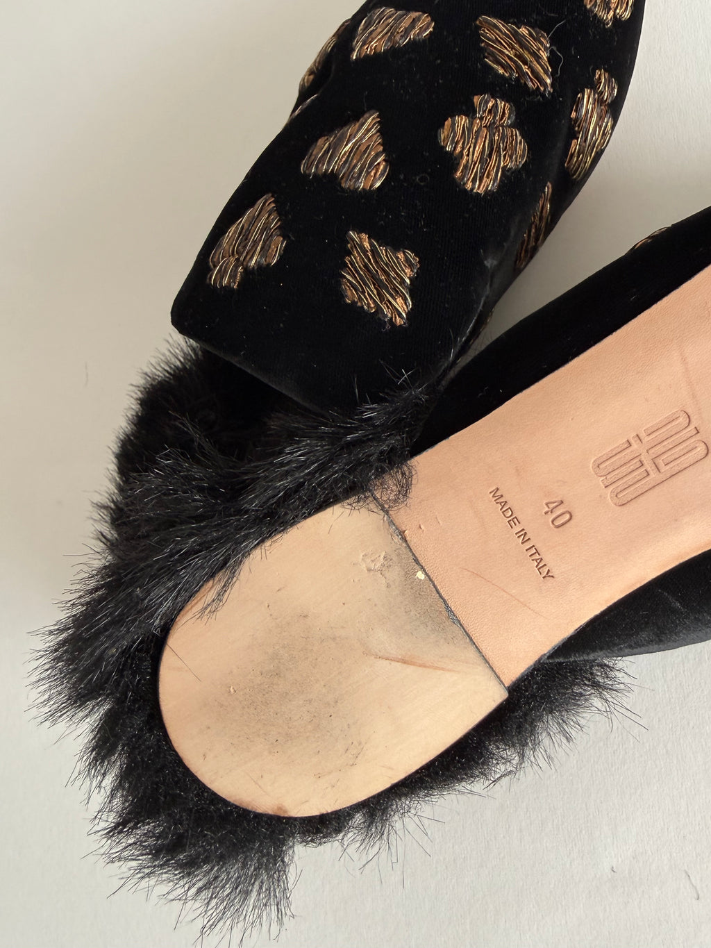 Sanayi 313 faux fur velvet "play cards" embroidery