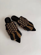 Sanayi 313 mules embroidery fringe