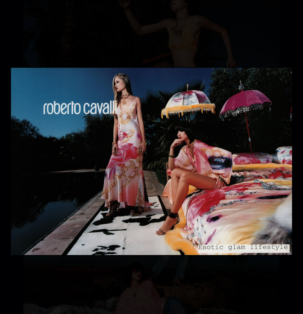 Roberto Cavalli SS 2001 Long-sleeved eye t-shirt