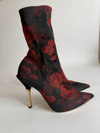 Dolce & Gabbana flowered sock boot