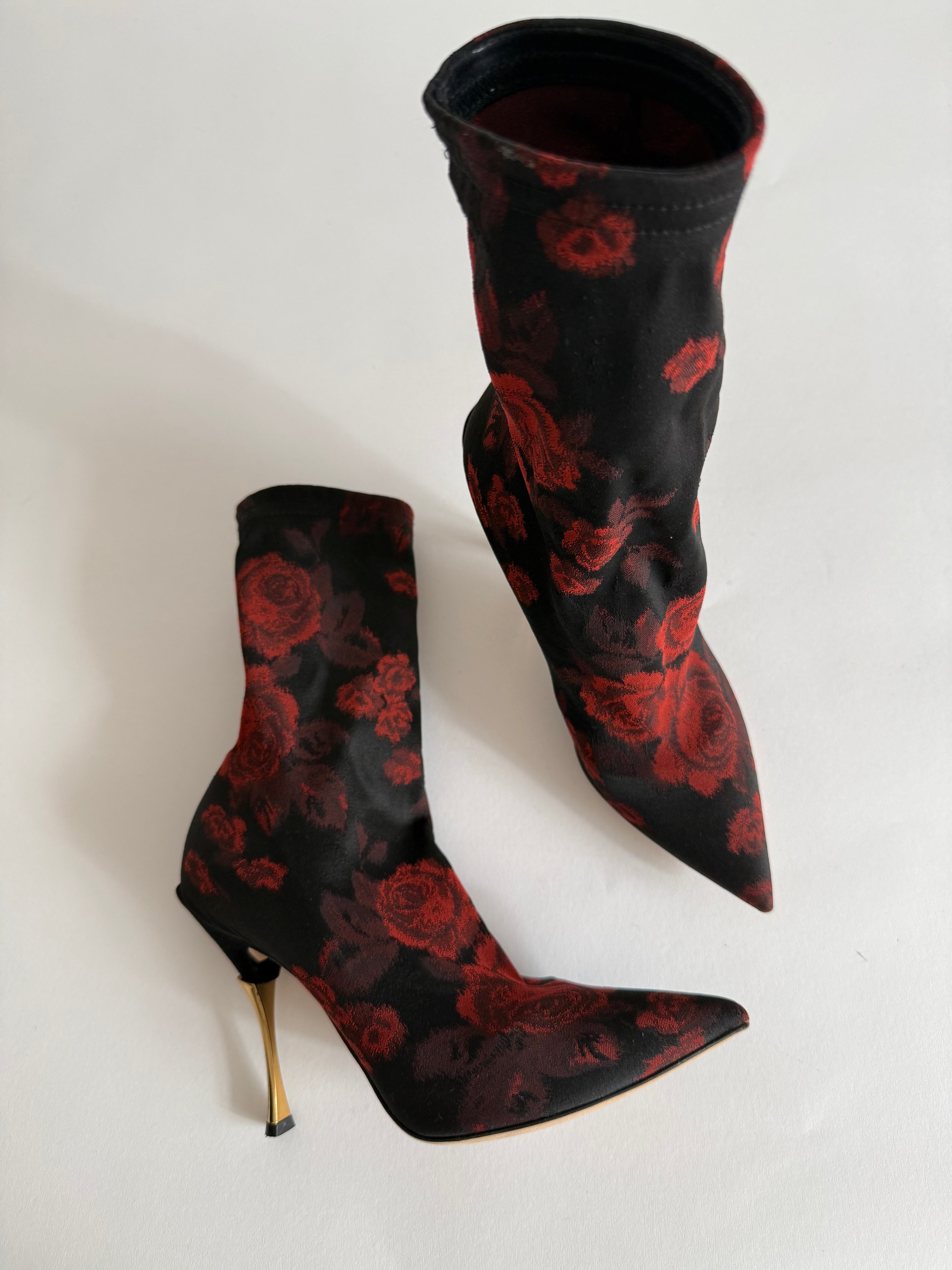 Dolce & Gabbana flowered sock boot