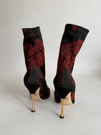 Dolce & Gabbana flowered sock boot