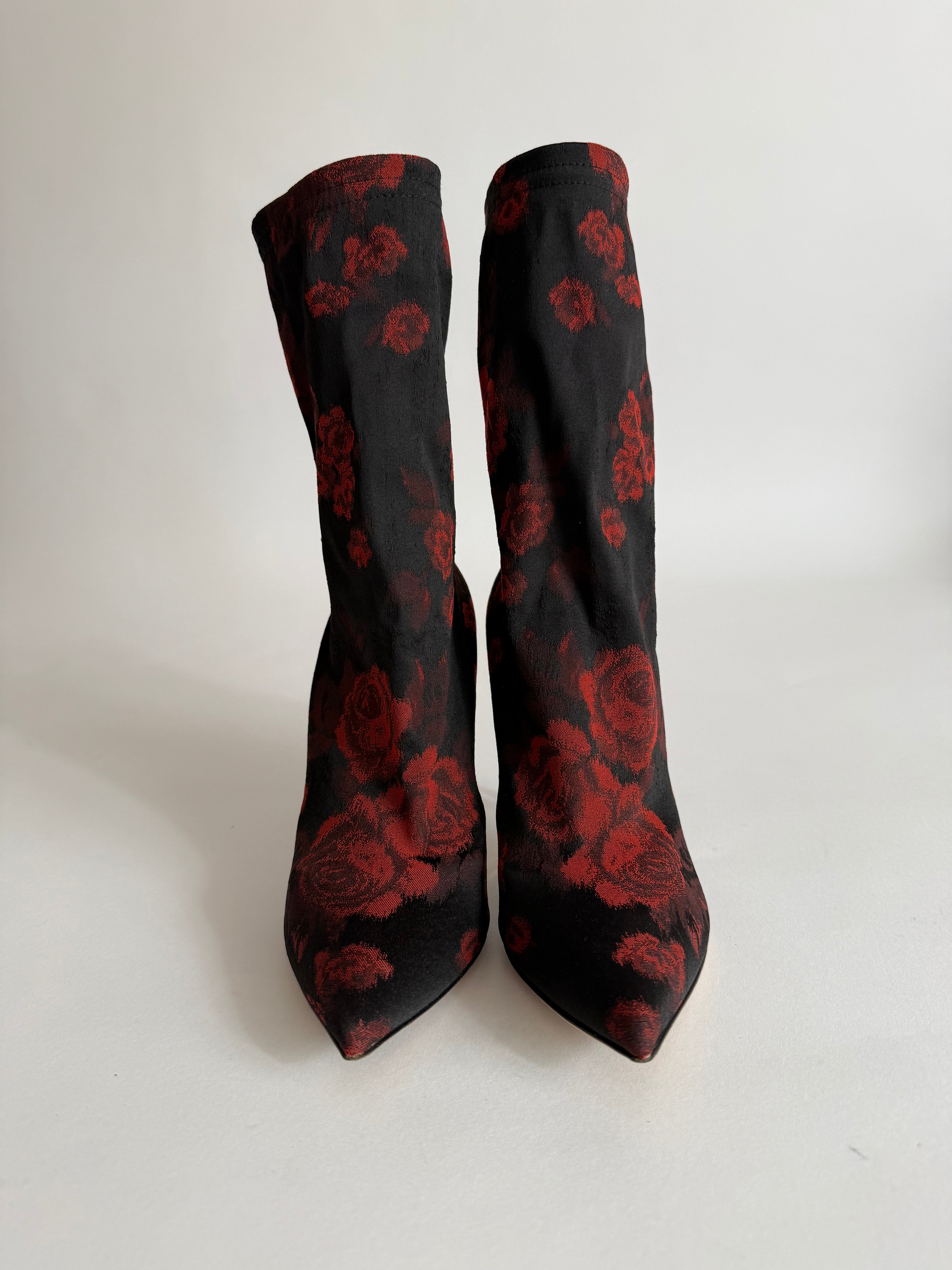 Dolce & Gabbana flowered sock boot