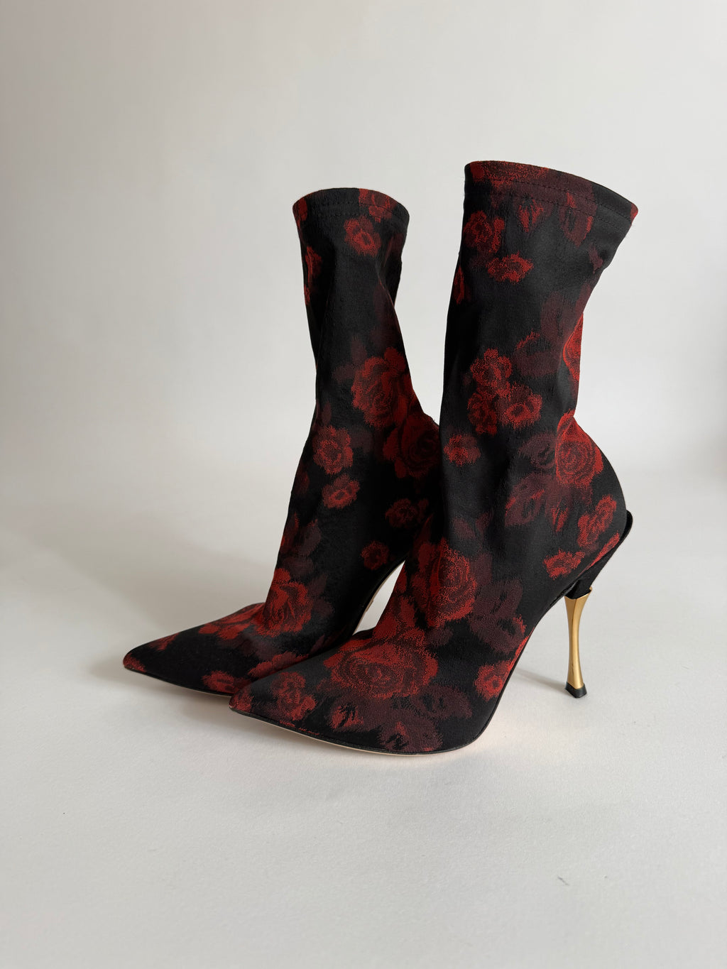 Dolce & Gabbana flowered sock boot