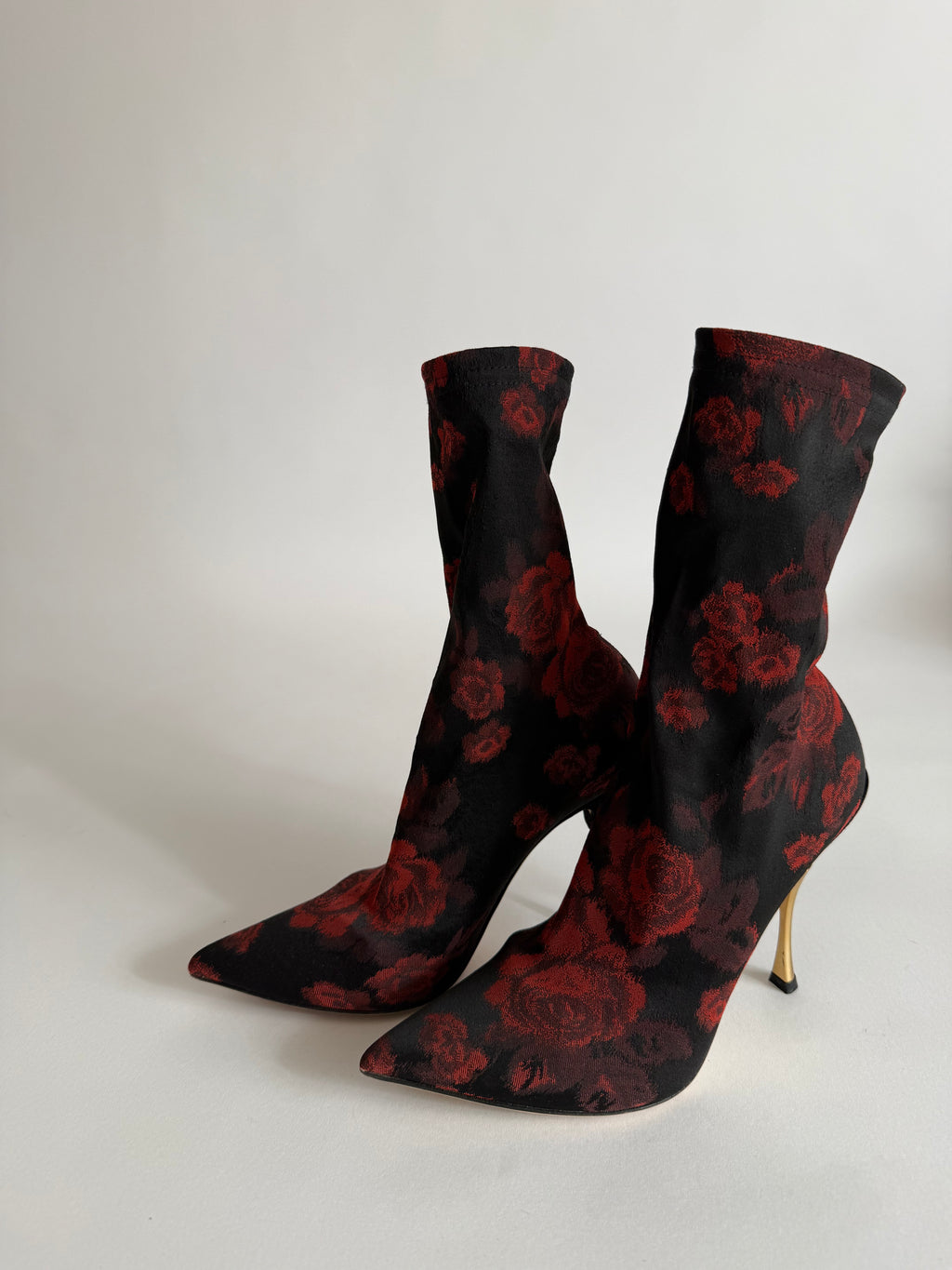Dolce & Gabbana flowered sock boot