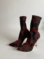 Dolce & Gabbana flowered sock boot