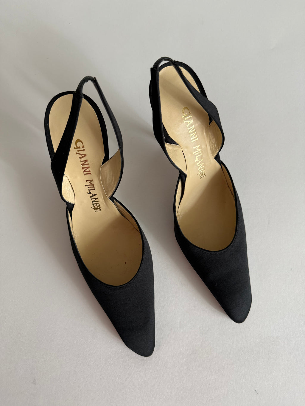 Slingback 90s silk black
