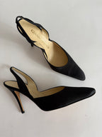 Slingback 90s silk black