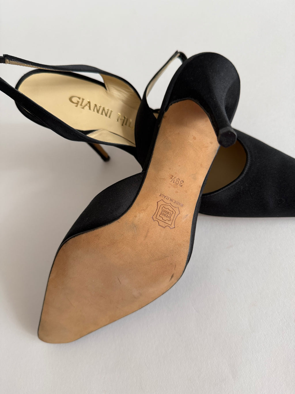 Slingback 90s silk black