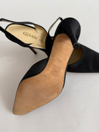 Slingback 90s silk black