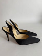 Slingback 90s silk black