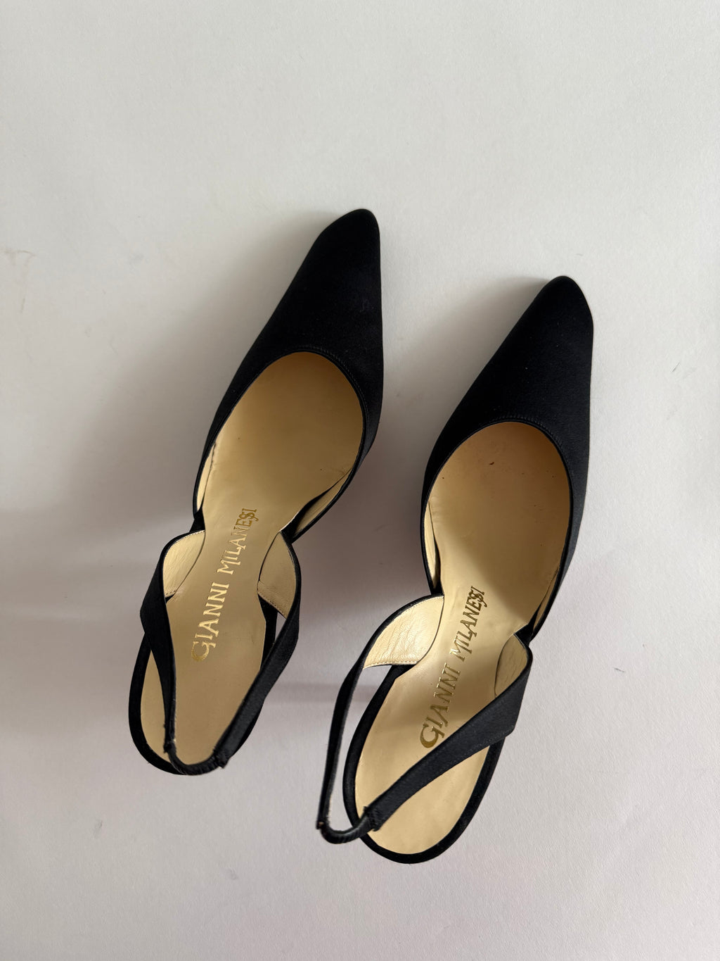 Slingback 90s silk black
