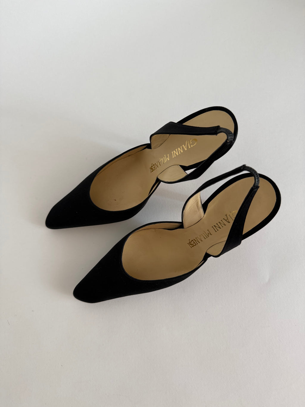 Slingback 90s silk black