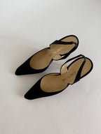 Slingback 90s silk black