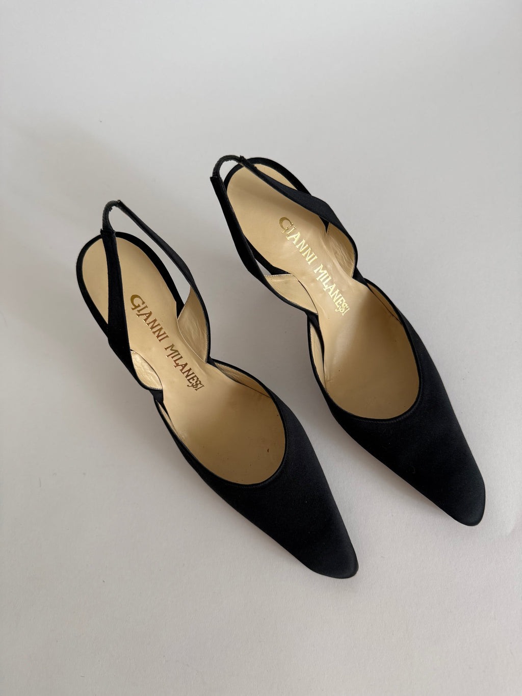 Slingback 90s silk black
