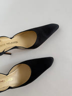 Slingback 90s silk black