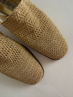 Gold mesh moccasin